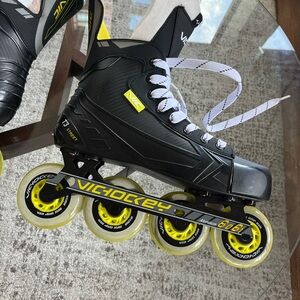VIC Men’s Roller Hockey Inline Skates Black and Yellow Sz 10